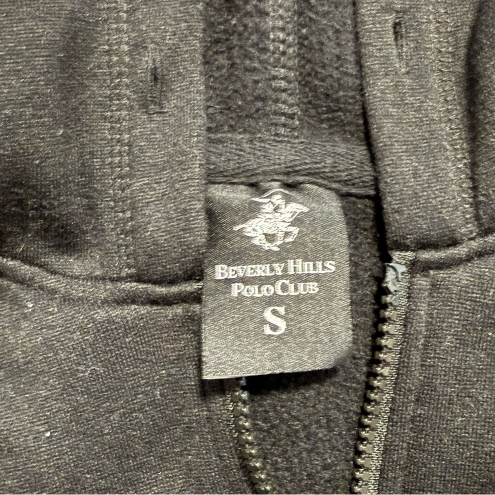 Beverly Hills Polo Club Black Embroidered Hoodie and Eddie Bauer Orange Crewneck - Picture 3 of 4